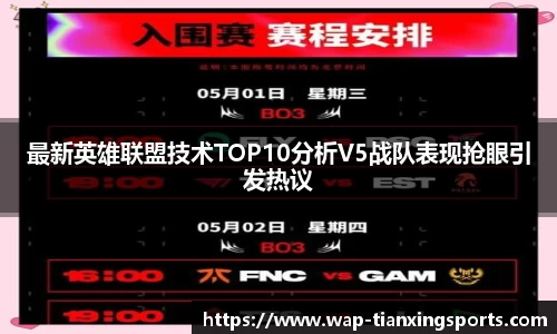 最新英雄联盟技术TOP10分析V5战队表现抢眼引发热议